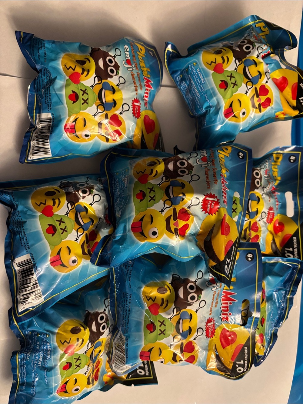 8 Emoji Mini Plush Blind Bag - Blue Packaging by